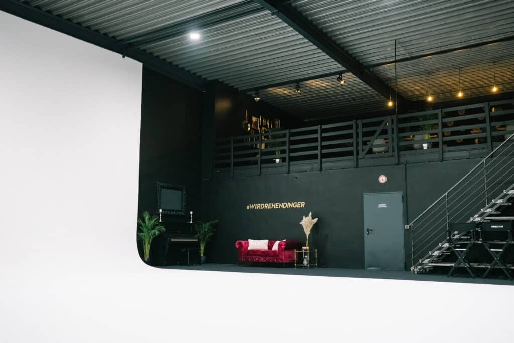 Hohlkehle im Greenscreen Studio Bonn