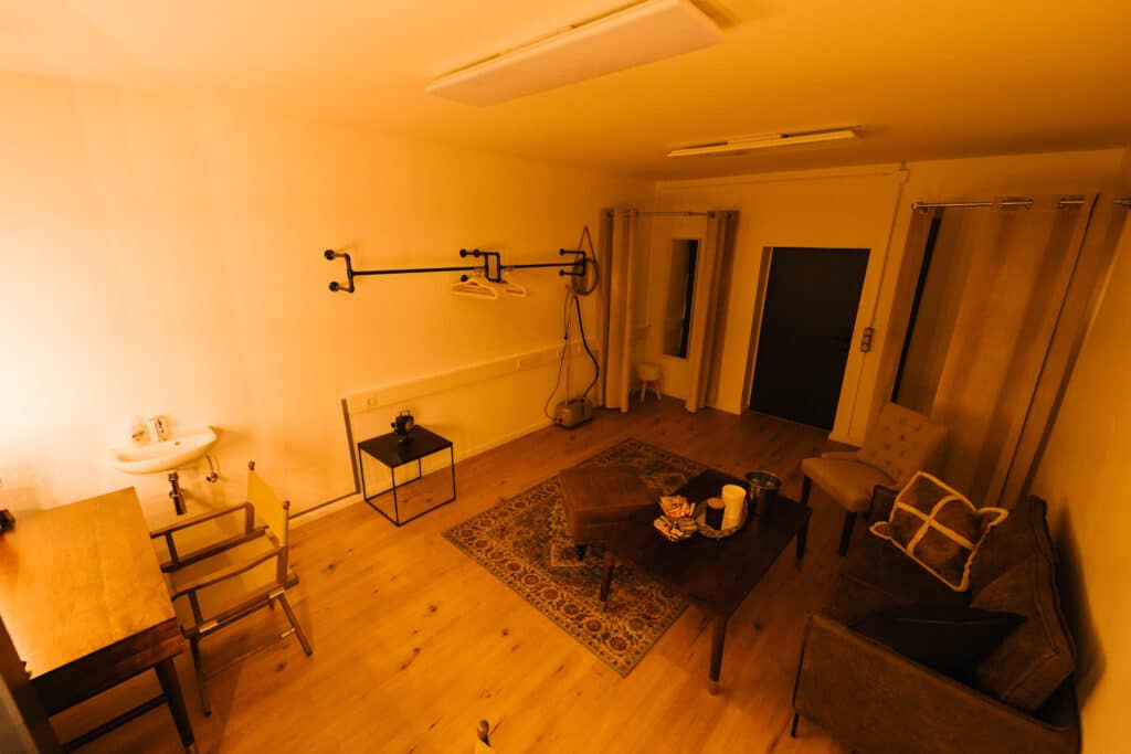 Make Up Raum im Greenscreen Studio Düsseldorf