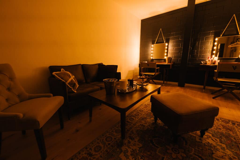 Make Up Raum im Greenscreen Studio NRW